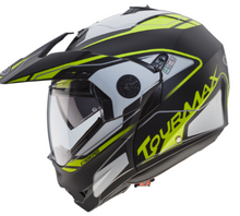 Carica l'immagine nel visualizzatore di Gallery, CASCO DA MOTO CABERG - TOURMAX MARATHON MATT BLACK/WHITE/YELLOW FLUO M
